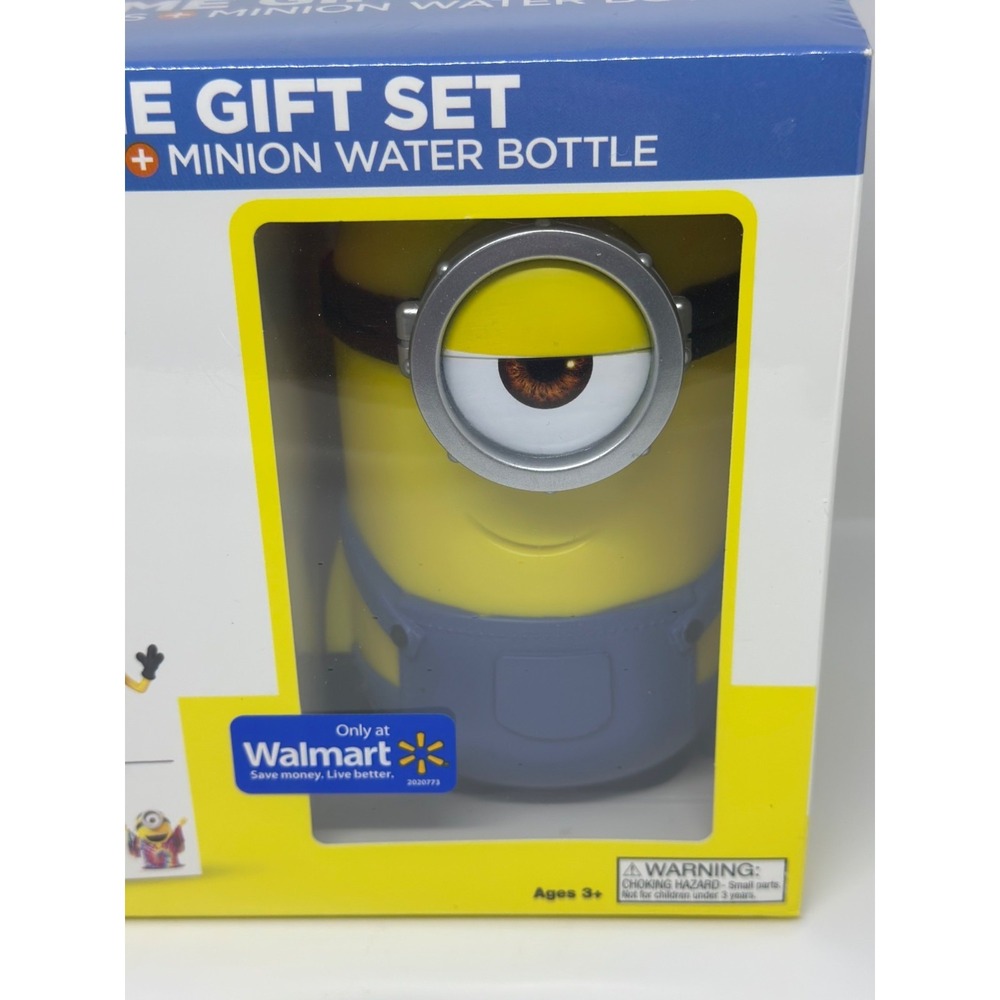 NIB Minions Blu-ray DVD Gift Set 3 Mini Movies + Water Bottle Walmart Exclusive - Picture 2 of 7